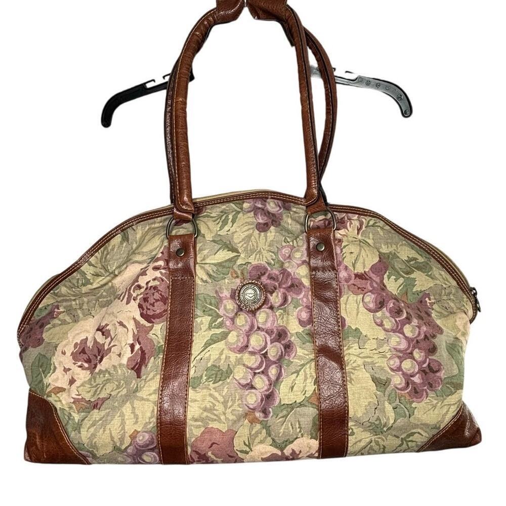 Capezio Vintage Floral Tapestry Duffle Full Zip Clean Dance Travel Weekend Bag